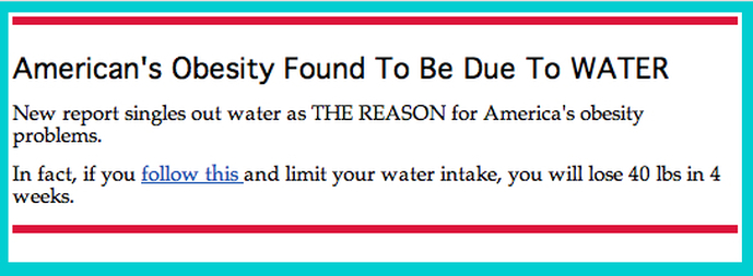 water diet weight loss obesity